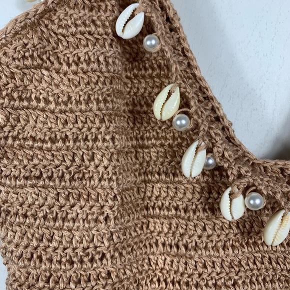 Tularosa Drippin One Piece Swim Brown with Shells Size Small - Picture 9 of 9